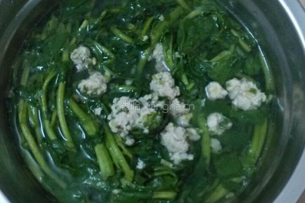 西洋菜肉末汤的做法图解8