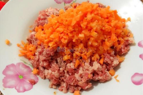 五花肉香菜胡萝卜蛋饺的做法图解6