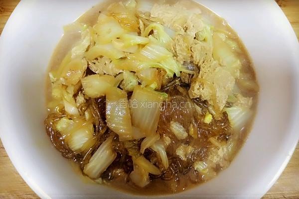 白菜冻豆腐炖粉条的做法图解6