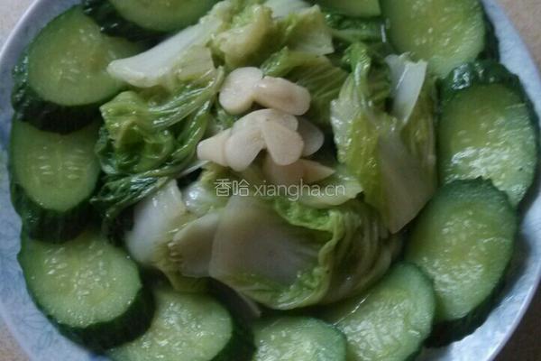 蒜蓉白菜炝黄瓜的做法图解7