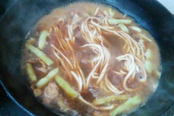 豆角焖面的做法图解6