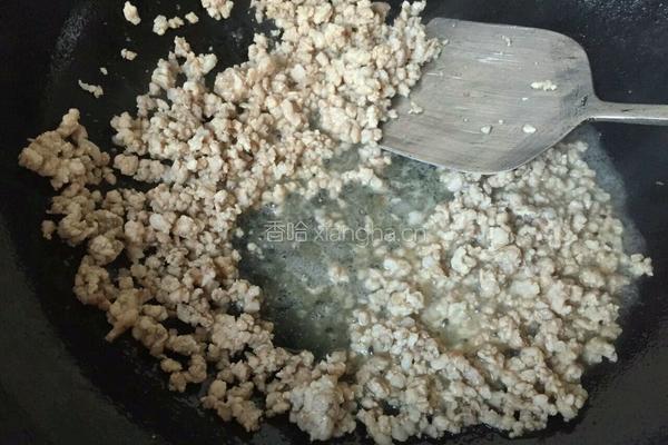 肉沫炒四季豆的做法图解4