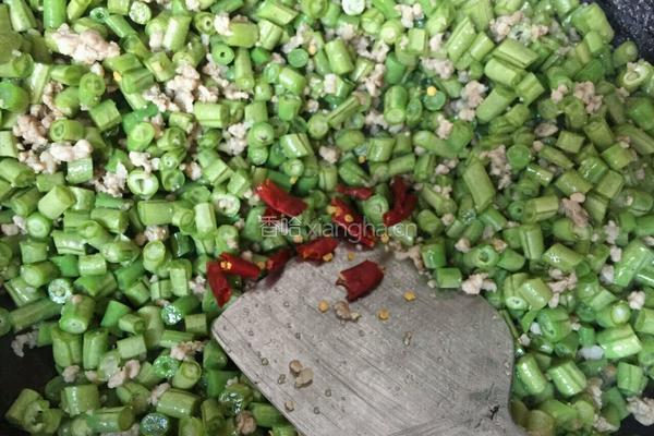 肉沫炒四季豆的做法图解6
