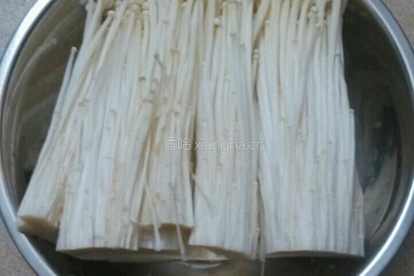 杂炒金针菇的做法图解1