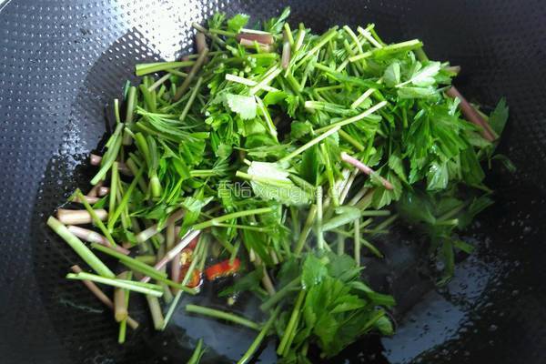 素炒野芹菜的做法图解3