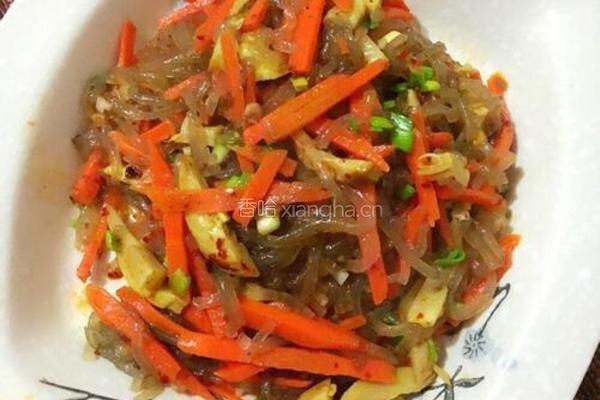 合菜(胡萝卜、春笋、红薯粉)的做法图解15
