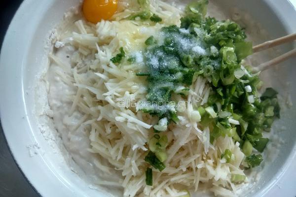 土豆丝煎饼的做法图解4