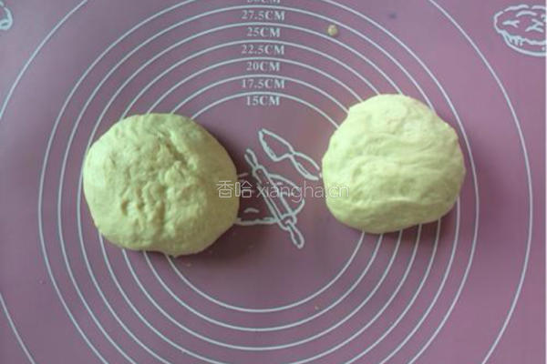 无油汤种双色排包的做法图解3