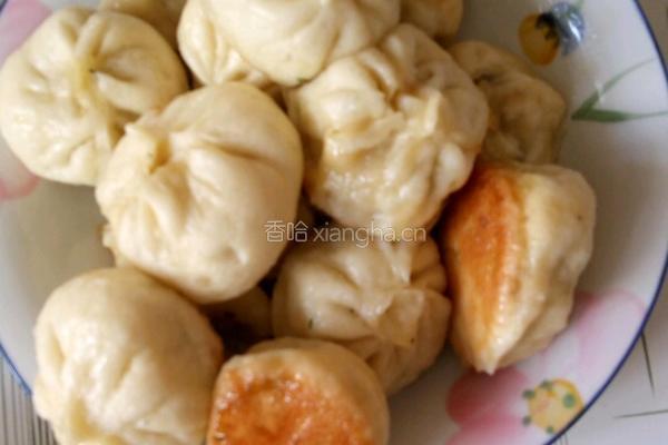 肉末青菜煎包的做法图解4