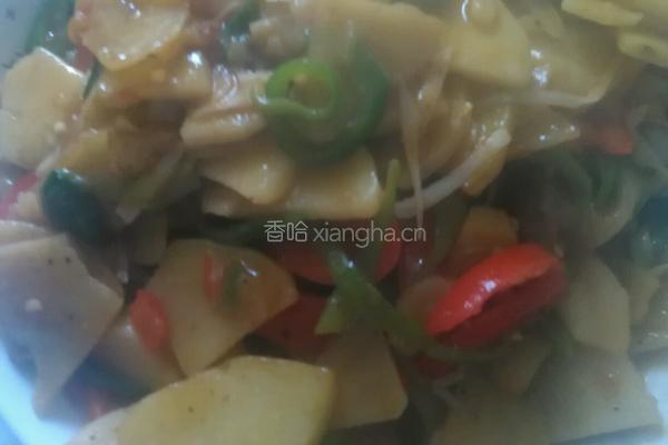 粉条双椒炒土豆的做法图解4