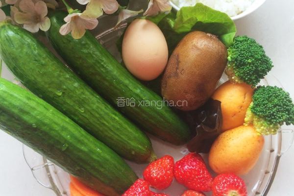 水果炒饭 减肥餐的做法图解1