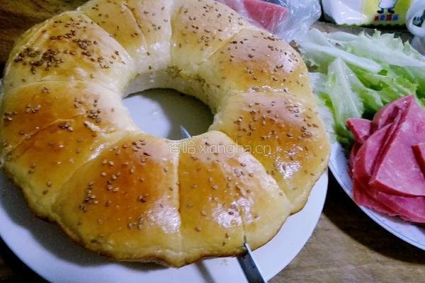 花环汉堡包的做法图解11
