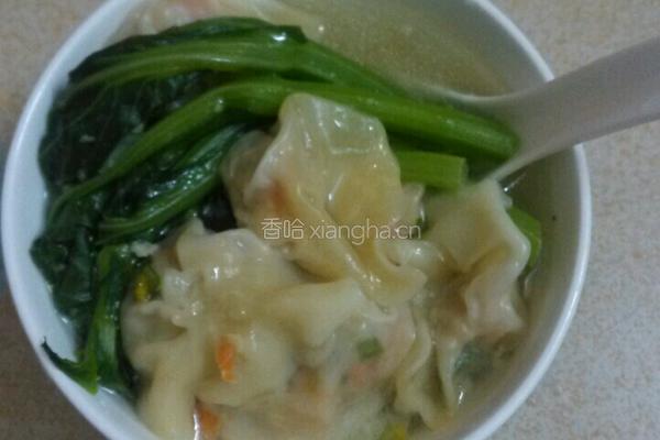 菜心馄饨汤的做法图解7