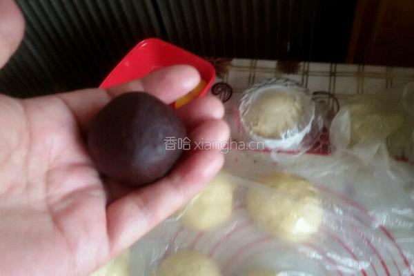 抹茶红豆奶黄酥的做法图解9
