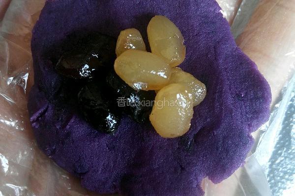 紫薯蜜豆酥的做法图解4