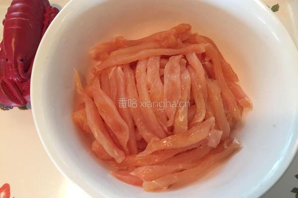 鸡丝黄豆芽炒饼的做法图解3
