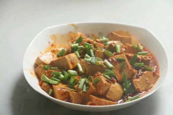 豆瓣酱烧豆腐的做法图解6