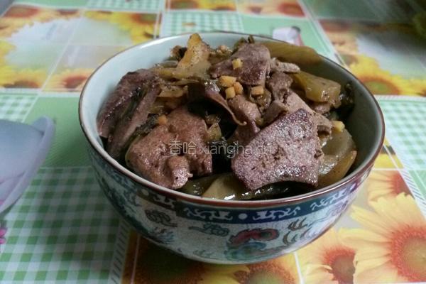 酸菜炒猪肝的做法图解8