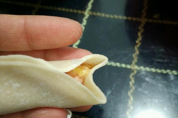 白菜猪肉饺子(麦穗饺子包法)的做法图解6