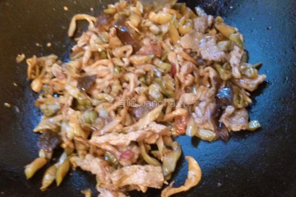 下饭菜炒肉丝的做法图解4