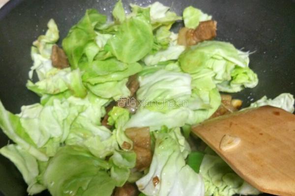 手撕包菜炒肉片的做法图解6