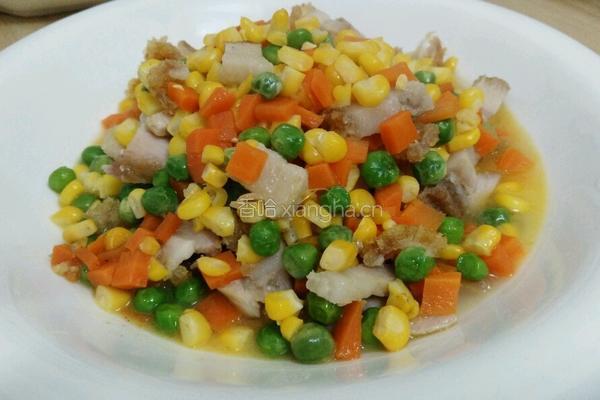 三色烧肉丁的做法图解5