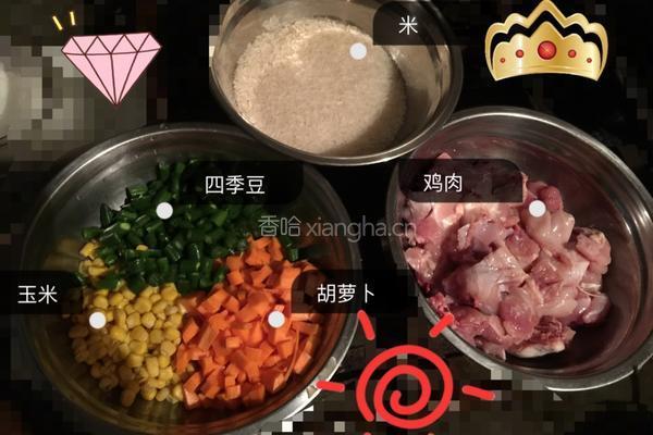 鸡肉奶酪粥的做法图解1