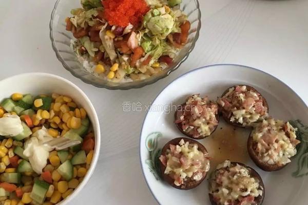 蒜香培根香菇酿的做法图解5