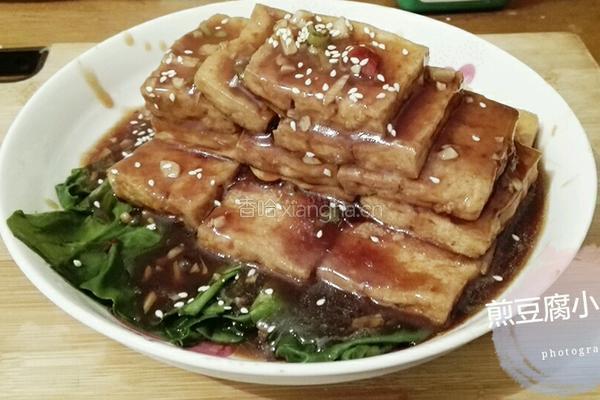 煎豆腐小白菜的做法图解10