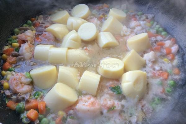 虾仁什锦炖日本豆腐的做法图解13