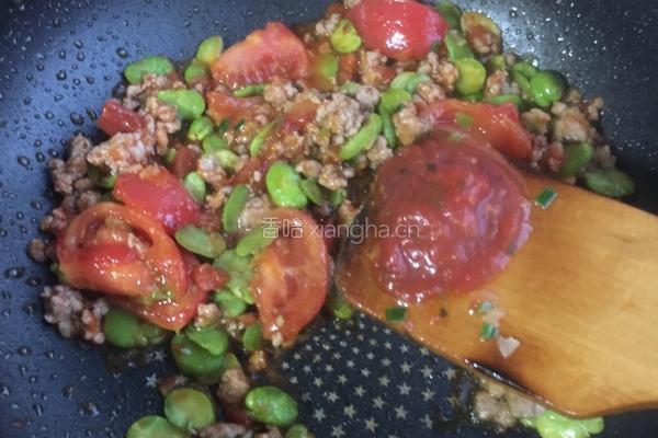 肉沫蚕豆鲜香蝴蝶面的做法图解7