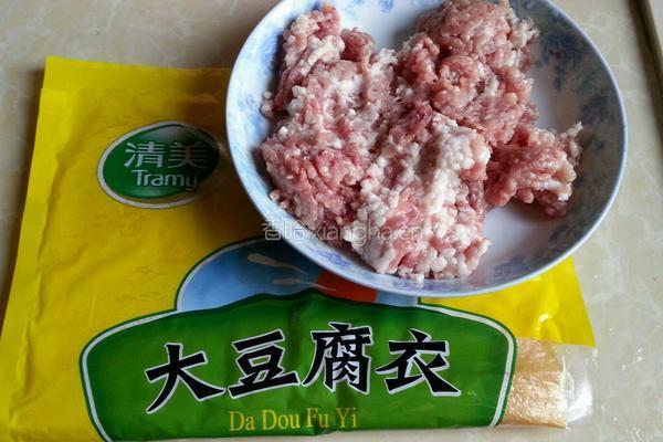豆腐衣包肉的做法图解1