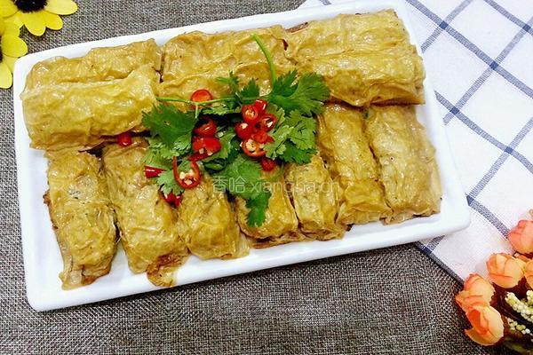 豆腐衣包肉的做法图解11