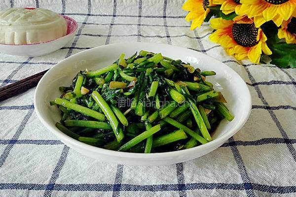 蒜香炒茼蒿的做法图解8