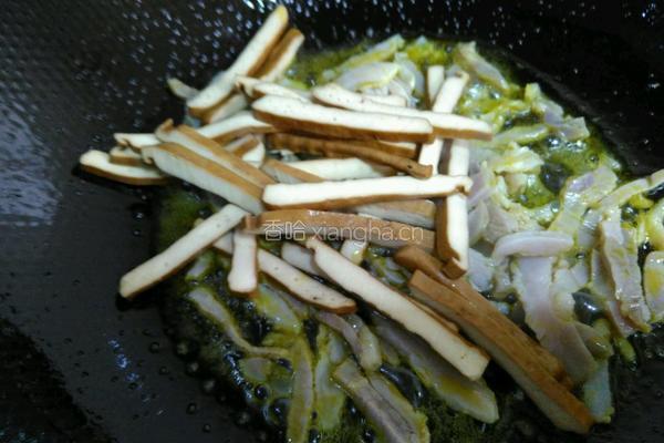 芦蒿香干炒咸肉丝的做法图解3