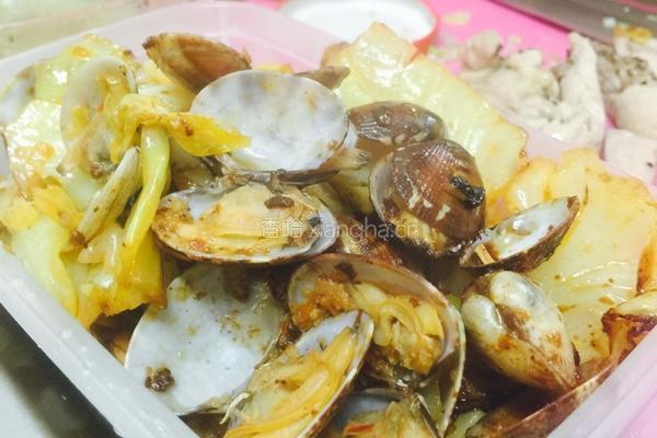 卷心菜炒海瓜子的做法图解8