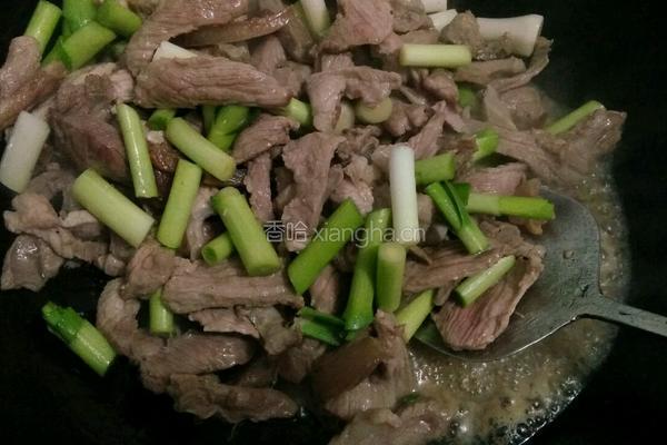 大蒜炒肉的做法图解6