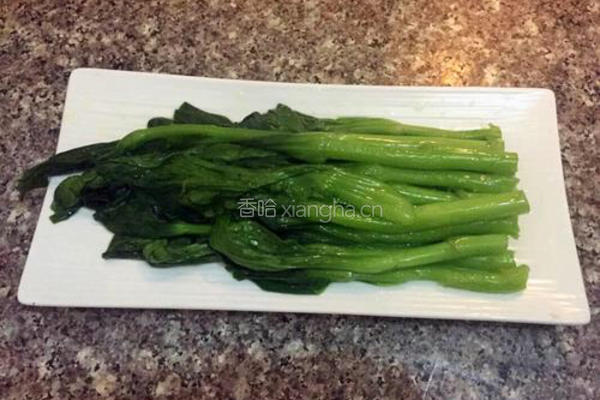 白灼菜心的做法图解2