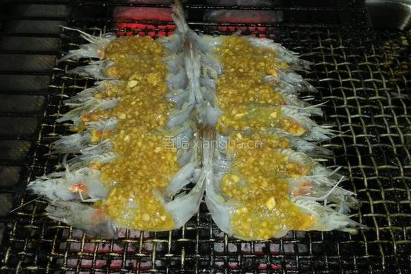 烤蒜蓉开边虾的做法图解4