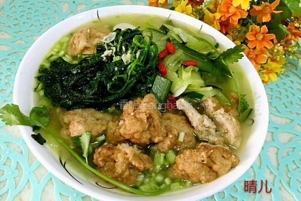 酥肉黄瓜芨菜汤的做法图解8