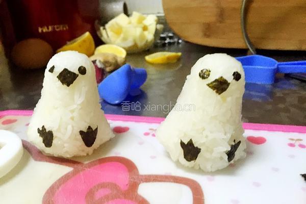 儿童企鹅饭团的做法图解5