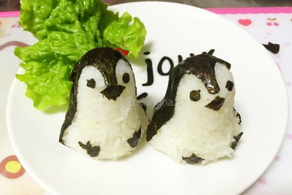 儿童企鹅饭团的做法图解7