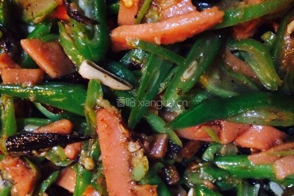 火腿炒四季豆的做法图解6