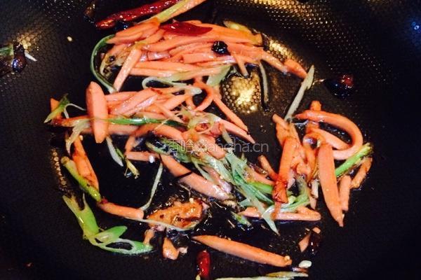 火腿炒四季豆的做法图解3