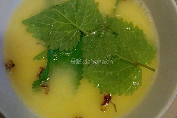 藿香蛋羹蒸的做法图解4