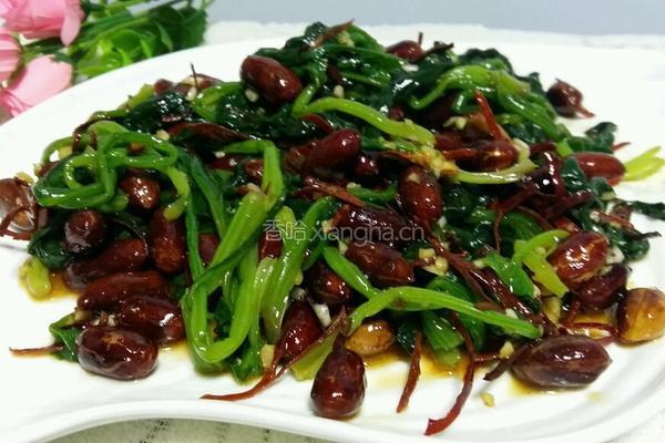 菠菜拌花生米的做法图解11
