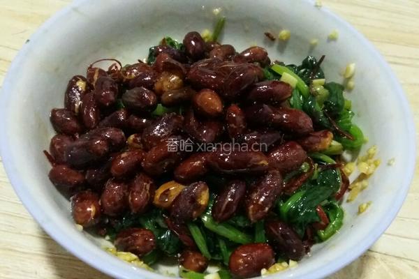 菠菜拌花生米的做法图解10
