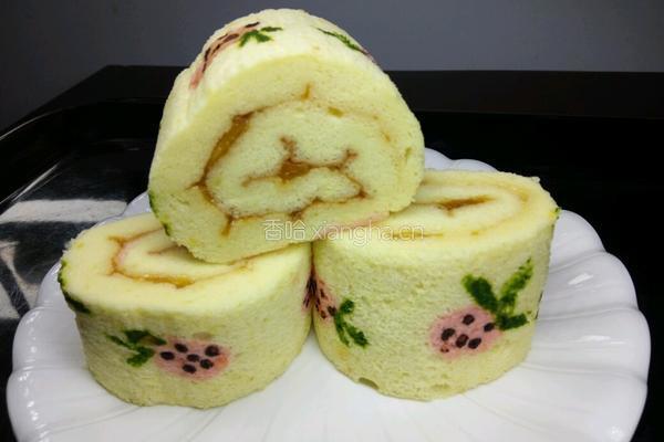 手绘草莓蛋糕卷的做法图解20