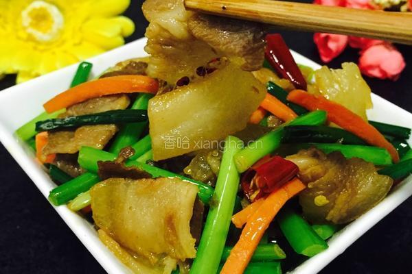 韭苔腊肉的做法图解9