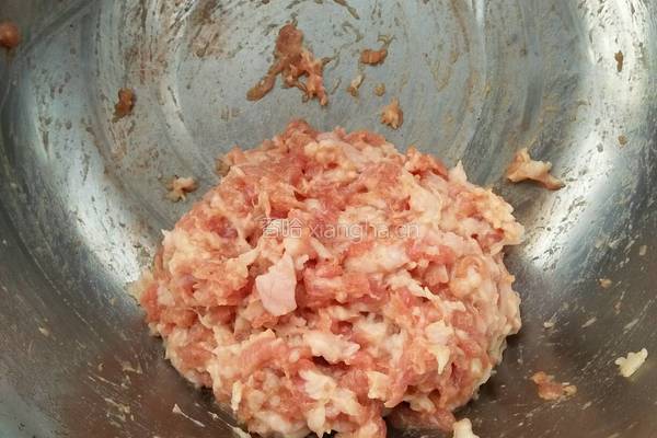 香菇酿肉的做法图解2